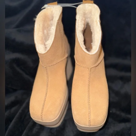 UGG Mini New Heights Platform Boot (Women) Tan Heeled Platform Boots - Picture 11 of 14